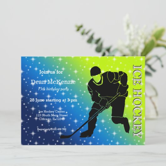 Ice Hockey Kaart (Staand voorkant)