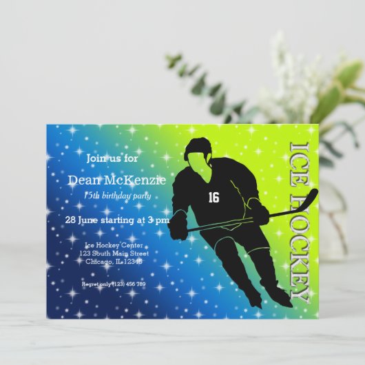 Ice Hockey Kaart (Staand voorkant)