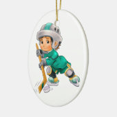 Ice Hockey Keramisch Ornament (Links)