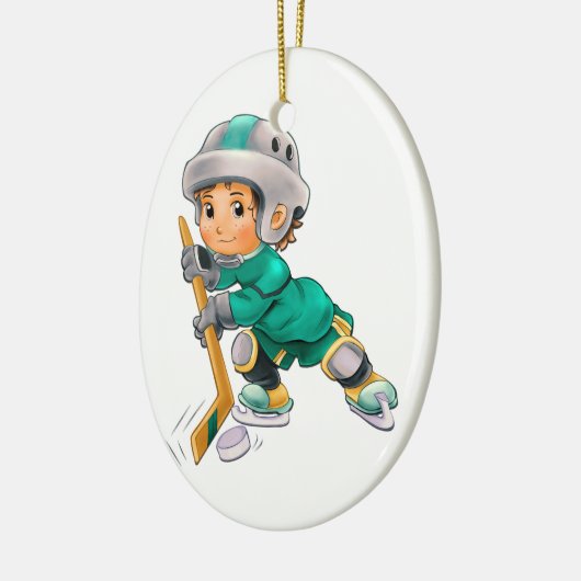Ice Hockey Keramisch Ornament (Links)