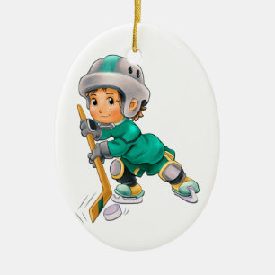 Ice Hockey Keramisch Ornament