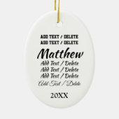 Ice Hockey Keramisch Ornament (Achterkant)