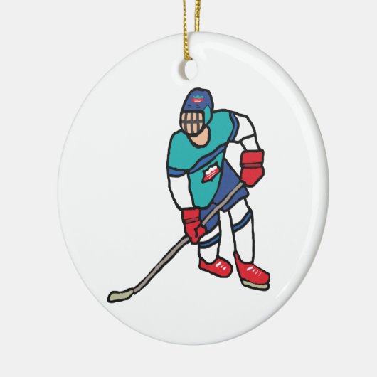 Ice Hockey Keramisch Ornament (Links)