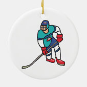 Ice Hockey Keramisch Ornament (Achterkant)