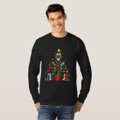 Ice Hockey kerstboom Xmas Funny T-shirt (Voorkant volledig)