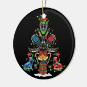Ice Hockey-kerstsierboom Funny Xmas-cadeau Keramisch Ornament (Links)