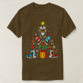 Ice Hockey-kerstsierboom Funny Xmas-cadeau T-shirt (Design voorkant)