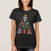Ice Hockey-kerstsierboom Funny Xmas-cadeau T-shirt (Voorkant)