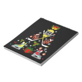Ice Hockey-kerstsierboom Funny Xmas Notitieblok (Linkerzijde)