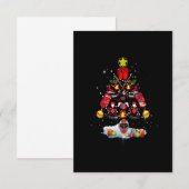 Ice Hockey-kerstsierboom Funny Xmas Spor Bedankkaart (Voorkant / Achterkant)