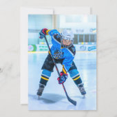 Ice Hockey Kids Uitnodiging voor verjaardagsfeestj (Achterkant)