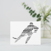 Ice Hockey Languages Tekstkunst Briefkaart (Staand voorkant)