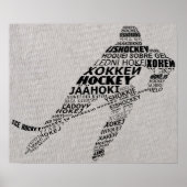 Ice Hockey Languages Tekstkunst Poster (Voorkant)