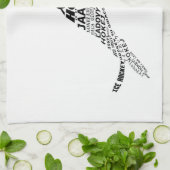 Ice Hockey Languages Tekstkunst Theedoek (Gevouwen)