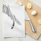 Ice Hockey Languages Tekstkunst Theedoek (Quarter Fold)