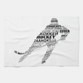 Ice Hockey Languages Tekstkunst Theedoek (Horizontaal)