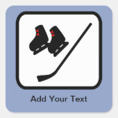  Ice Hockey-Logo Vierkante Sticker (Voorkant)
