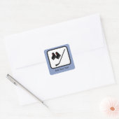  Ice Hockey-Logo Vierkante Sticker (Envelop)