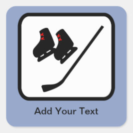  Ice Hockey-Logo Vierkante Sticker