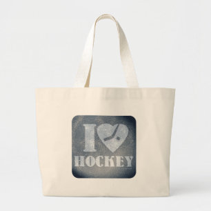Ice Hockey Love Grote Tote Bag