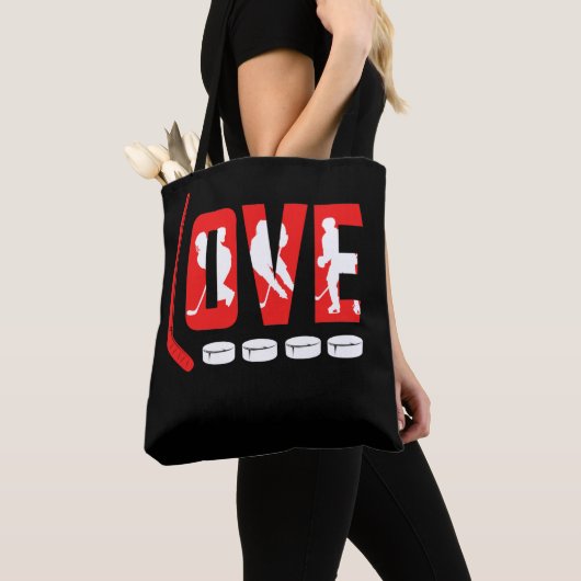 Ice Hockey Love Ice Sports Tote Bag (Dichtbij)