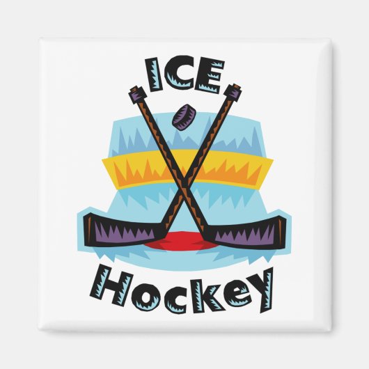 Ice Hockey Magnets Magneet (Voorkant)