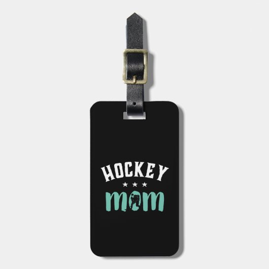 Ice Hockey Mam Proud Moeder Sportspeler Zoon Bagagelabel (Voorkant verticaal)