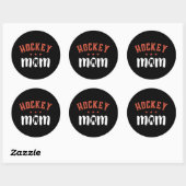 Ice Hockey Mam  Retro Proud Sportmoeder Ronde Sticker (Vel)