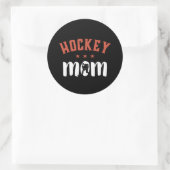Ice Hockey Mam  Retro Proud Sportmoeder Ronde Sticker (Tas)