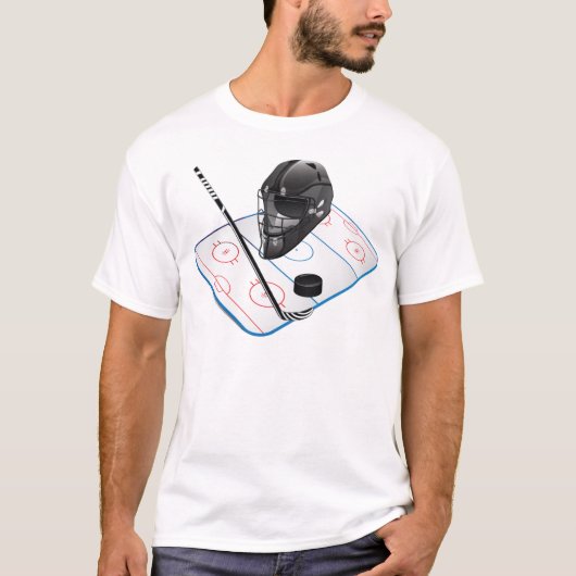 Ice Hockey Mannen Basic T-Shirt (Voorkant)