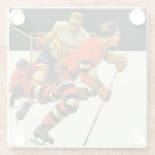Ice Hockey Match Glazen Onderzetter (Achterkant)