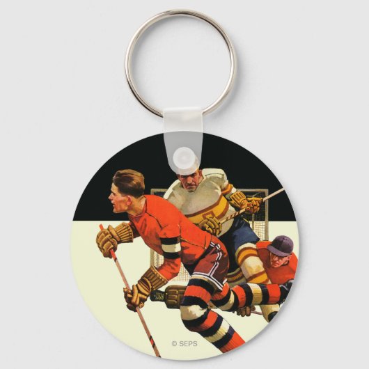 Ice Hockey Match Sleutelhanger (Voorkant)