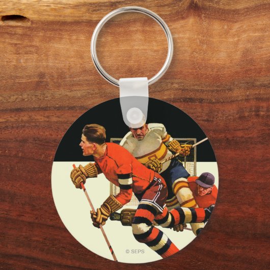 Ice Hockey Match Sleutelhanger (Voorkant)