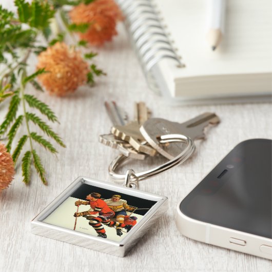 Ice Hockey Match Sleutelhanger (Zijkant)