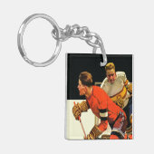Ice Hockey Match Sleutelhanger (Voorkant Links)