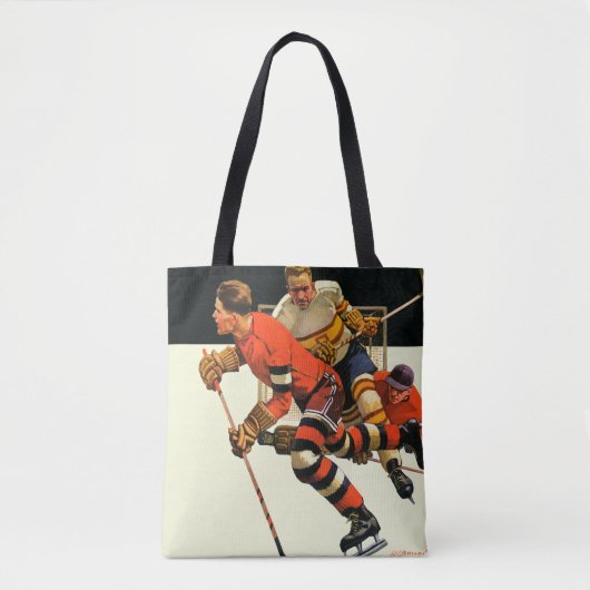 Ice Hockey Match Tote Bag (Voorkant)