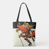 Ice Hockey Match Tote Bag (Achterkant)