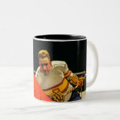 Ice Hockey Match Tweekleurige Koffiemok (Voorkant rechts)