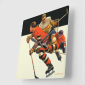 Ice Hockey Match Vierkante Klok (Hoek)