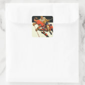 Ice Hockey Match Vierkante Sticker (Tas)
