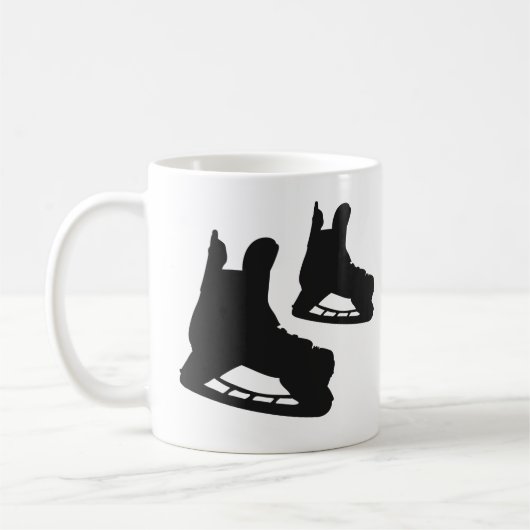 Ice Hockey mok schaats paren zwart wit (Links)