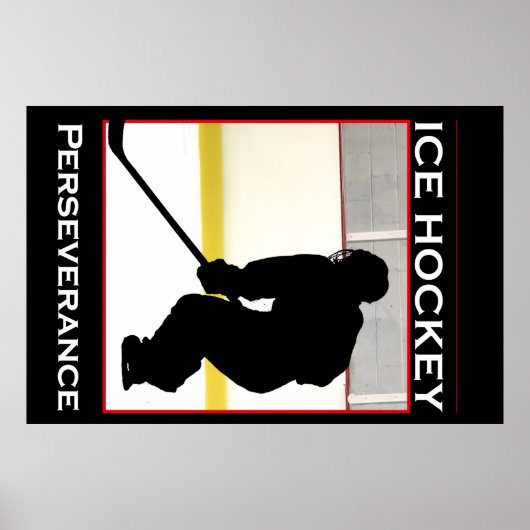 Ice Hockey Motivatie Poster - Perserverantie (Voorkant)