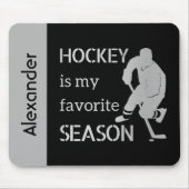 Ice Hockey-muispad favoriete seizoen Muismat (Voorkant)