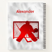Ice hockey notebook goalie red notitieboek (Achterkant)