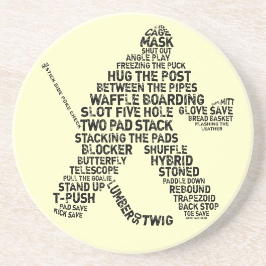 Ice Hockey-Onderzetters Zandsteen Onderzetter (Voorkant)