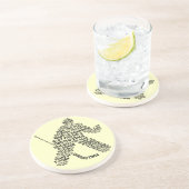 Ice Hockey-Onderzetters Zandsteen Onderzetter (Zijkant)