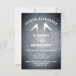 Ice Hockey Party Invitation Kaart
