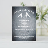 Ice Hockey Party Invitation Kaart (Staand voorkant)