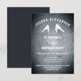 Ice Hockey Party Invitation Kaart