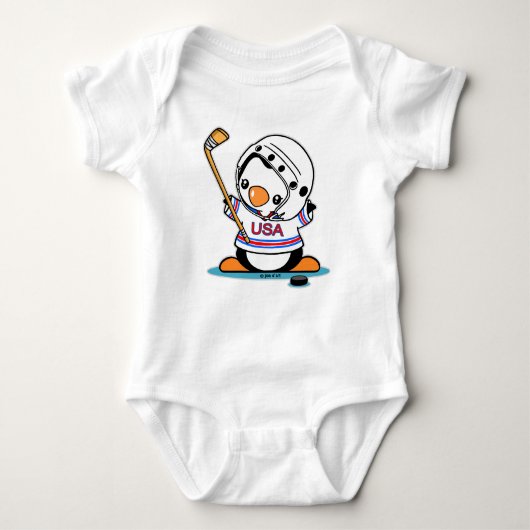 Ice Hockey Penguin Romper (Voorkant)